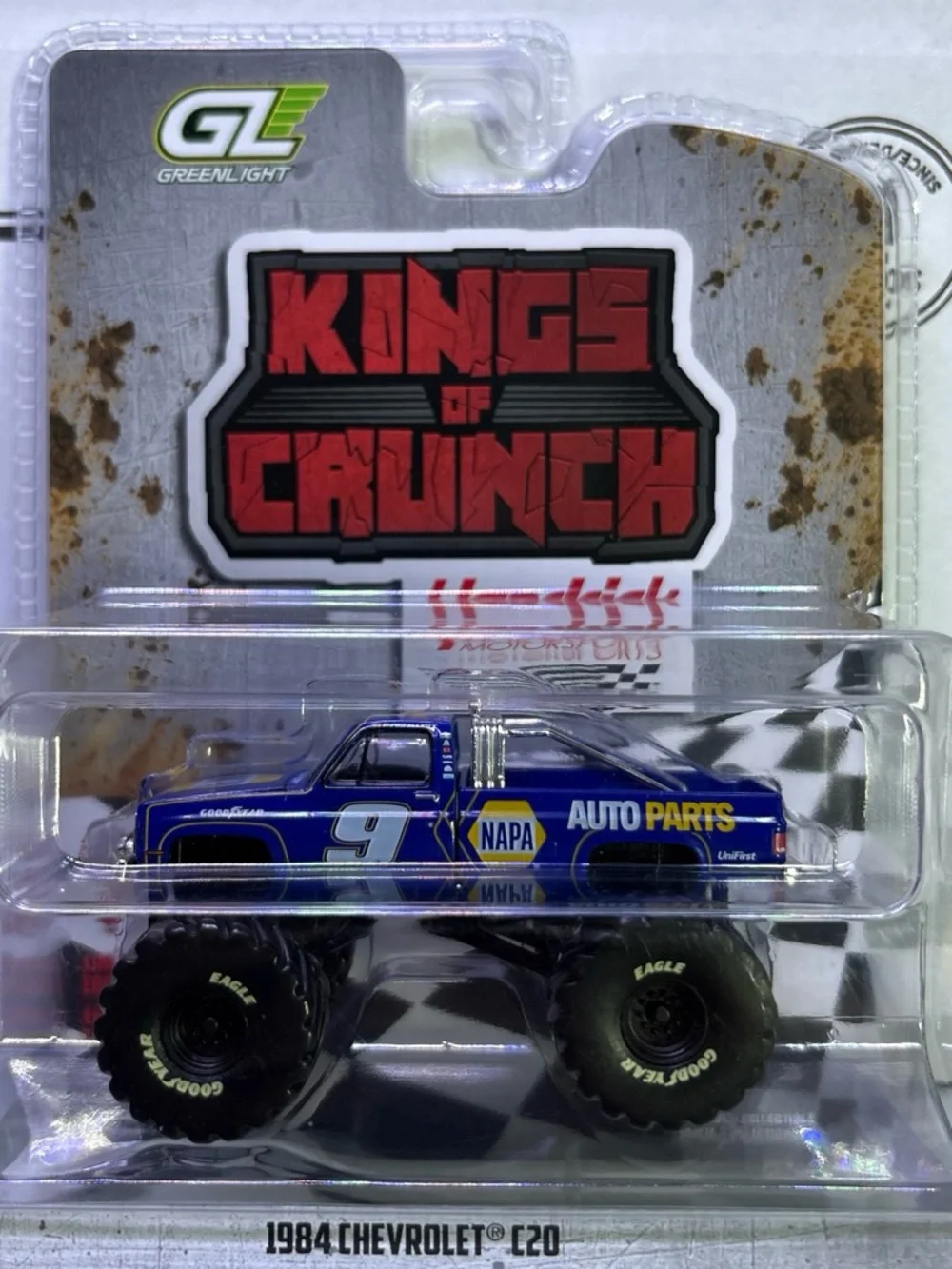 Kings of Crunch 1984 Chevrolet C20 NAPA Blue Monster Truck - Kids Toy